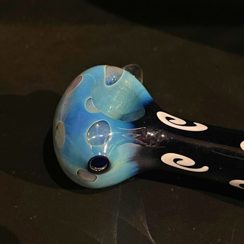 深藍淺藍交織玻璃PIPE - 忍者菇 3