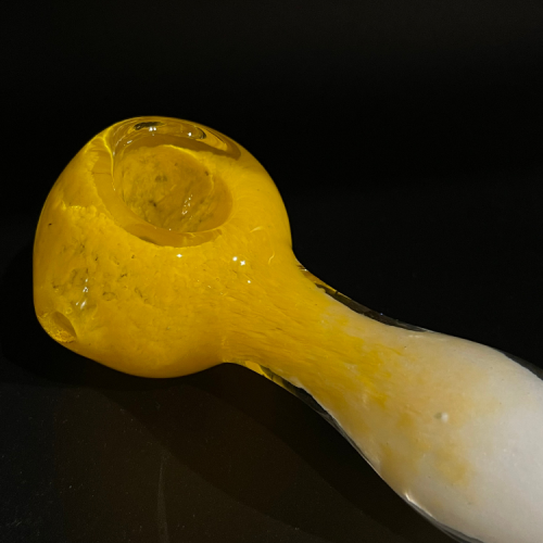 淺黃白交織玻璃PIPE – 楊枝甘露