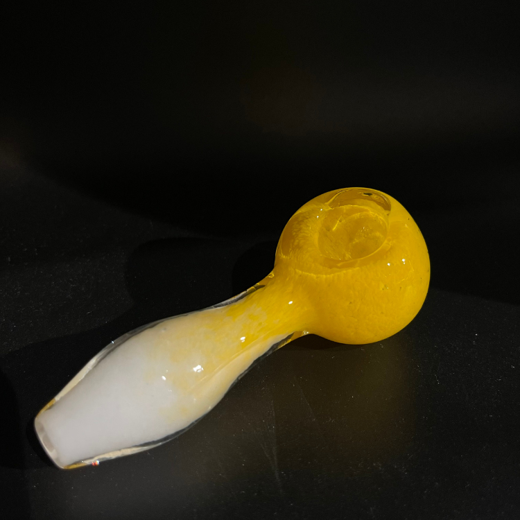 淺黃白交織玻璃PIPE – 楊枝甘露 1