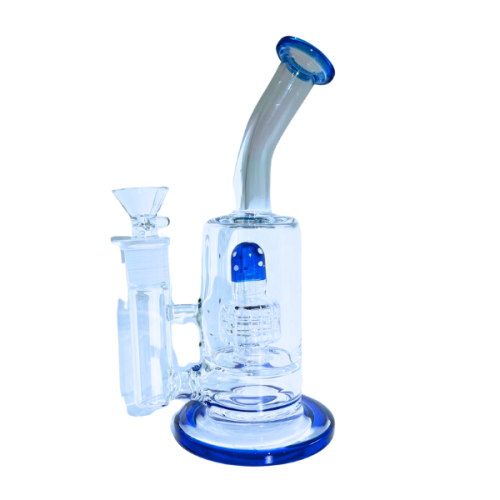 20cm 藍點水母彎Bong