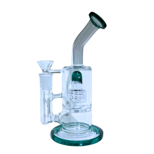 21cm 綠點水母彎Bong