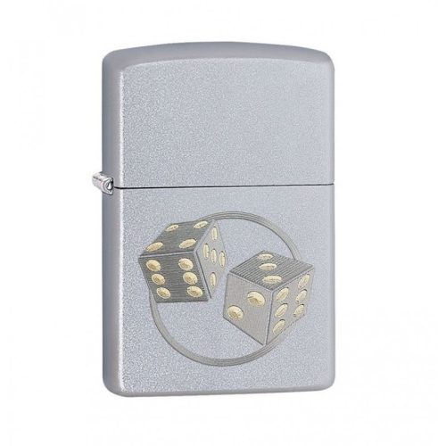 Dice Zippo Lighter in Satin Chrome 29412 2