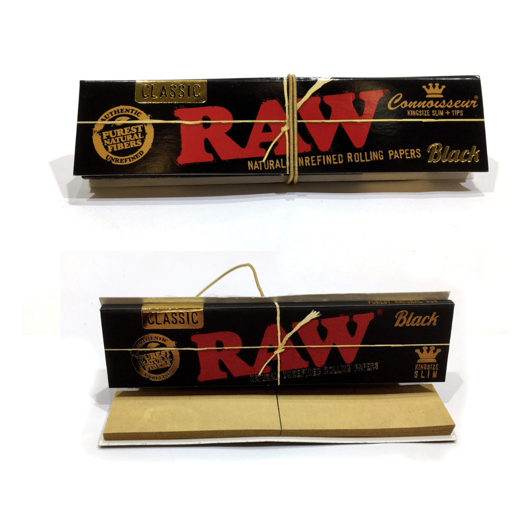 Raw Black King Size 110mm papers with tips