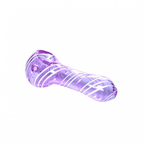 Purple-White Glass Pipe