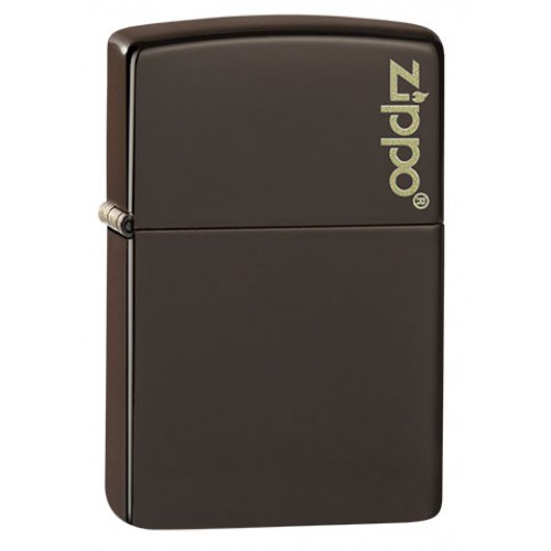 Zippo 啡色與商標火機 (49180ZL)