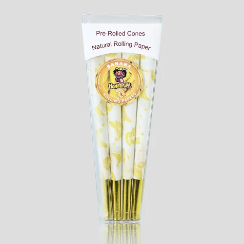 HONEYPUFF Mix Fruit Flavored King Size Pre Rolled Cones (8 Pcs) - Banana 香蕉