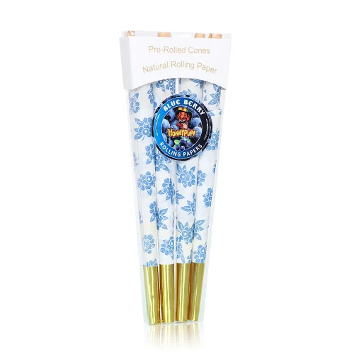 HONEYPUFF Mix Fruit Flavored King Size Pre Rolled Cones (8 Pcs) - Blueberry 藍莓 