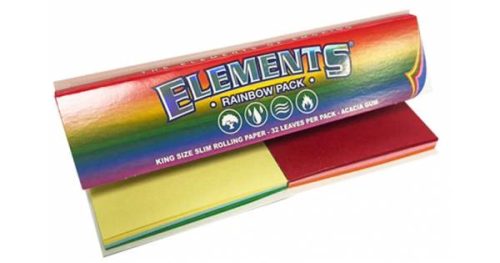 ELEMENTS Connoisseur Rainbow King Size Slim Papers + Tips