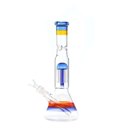 28CM 藍紅水母Beaker Bong