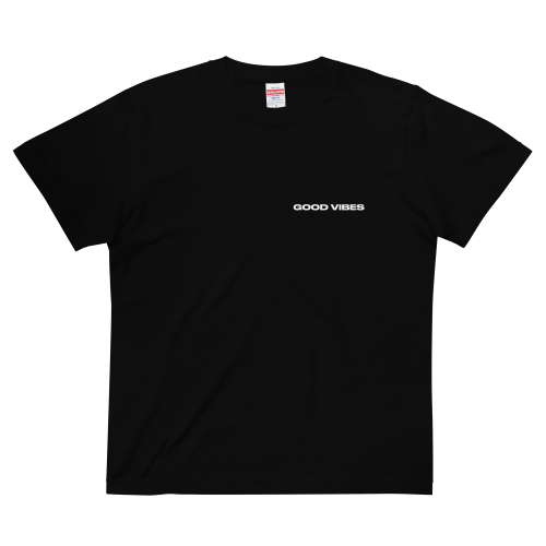 GOOD VIBES 輕質棉質 T Shirt – 黑色
