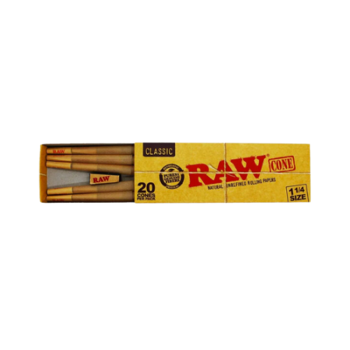 RAW Classic 1¼ Pre-Rolled Cones - 20 Pack
