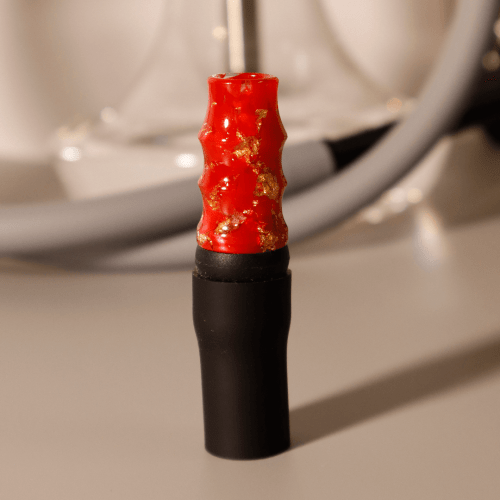 紅玉碎金水煙咀連仿皮收納袋