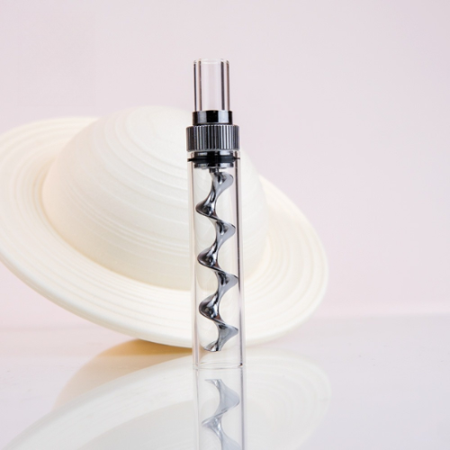 V12mini Twisty Glass Blunt Pipe 螺旋煙斗 - 黑色