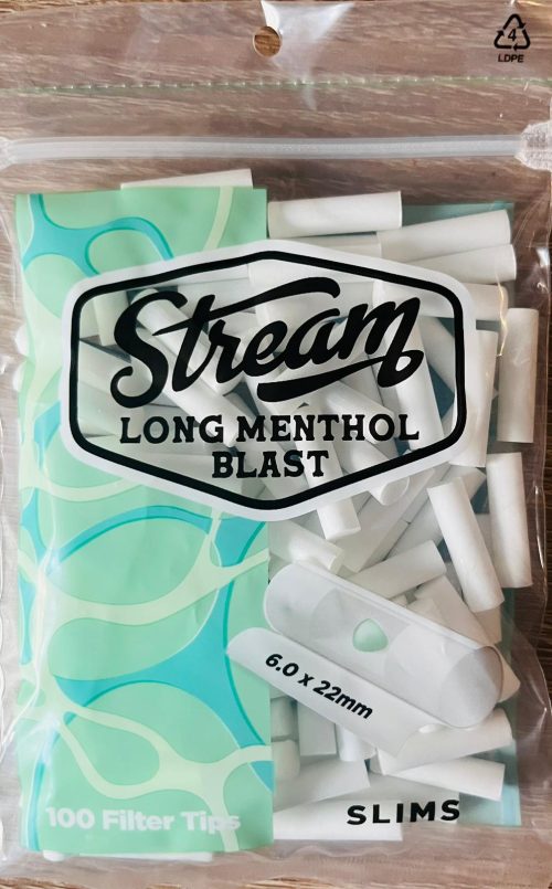 Steam slims long menthol blast filter tips 6.0 x 22 mm (100pcs)