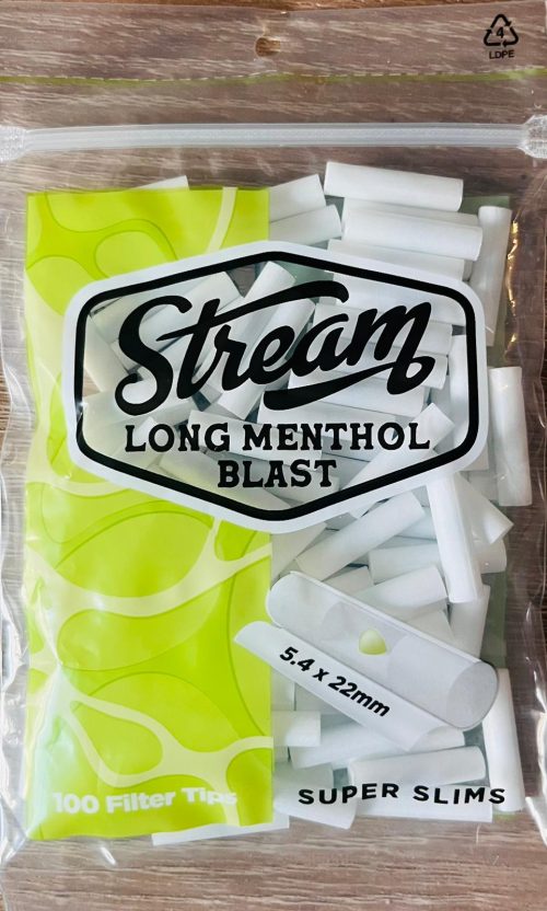 Steam super slim long menthol blast filter tips 5.4 x 22 mm (100 pcs)