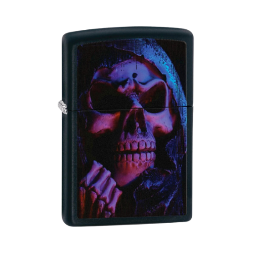 ZIPPO BLACK MATTE GRIM REAPER LIGHTER 28306