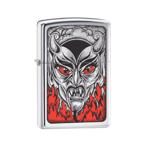 ZIPPO HIGH POLISH BS FIRE DOWN BELOW LIGHTER - 28275