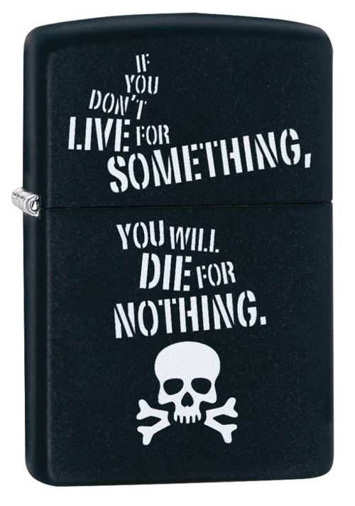 Zippo Black Matte Live for Something