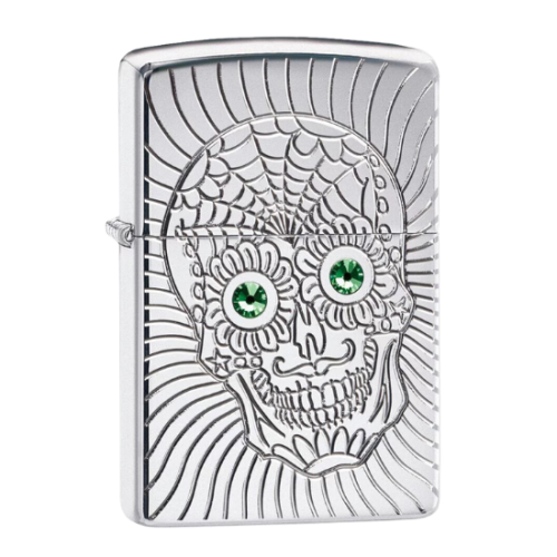 Zippo Lighter Armor® Sugar Skull Design 49172