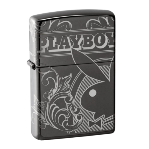 Zippo Lighter Black Ice® 黑冰Playboy 49085