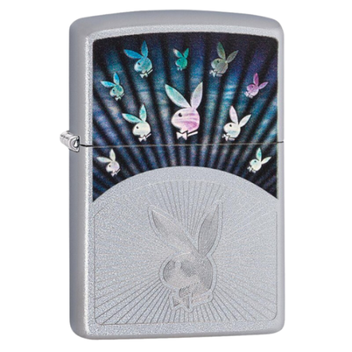 Zippo Lighter Windproof Playboy Lighter With Engraved Bunny & Graphics 49002