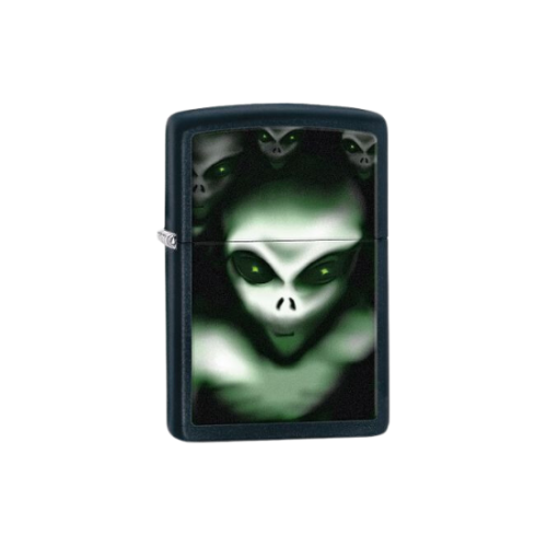 Zippo Scary Alien, Black Matte Classic - 28863