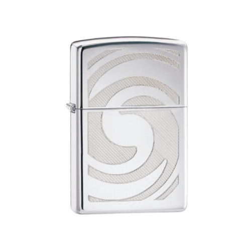 Zippo Swirl 3D Abstract High Polish Chrome - 28286