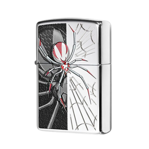 Zippo Windproof High Polished Chrome Lighter With Spider - 28795