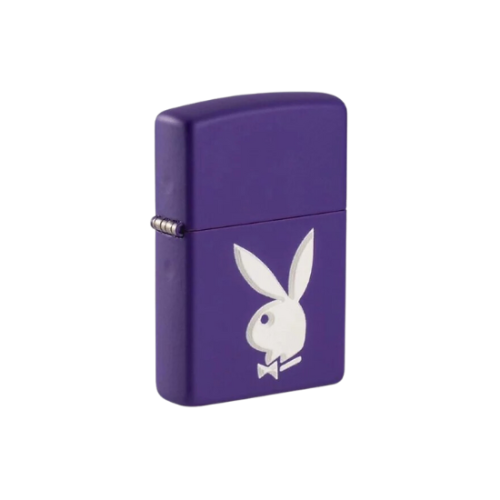 Zippo Windproof Purple Matte Lighter With 3-D Playboy Bunny 49286