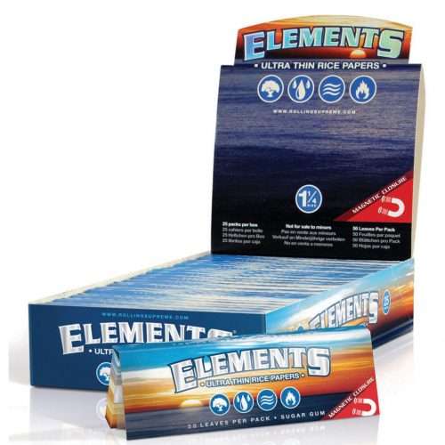 Elements Ultra Thin Rice 78mm Rolling papers with tips