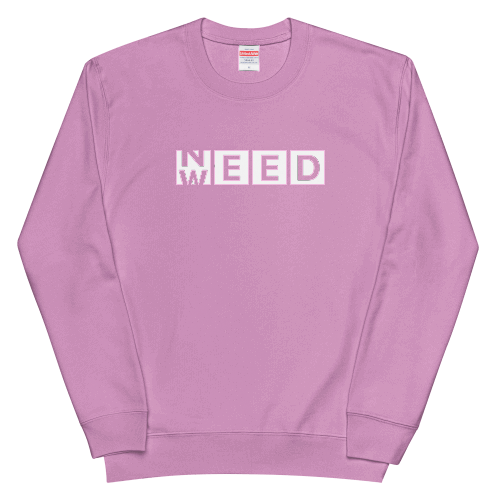 NEED WEED 重磅混紡衛衣 – 杏紫色