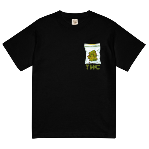 THC 輕質棉質 T Shirt – 黑色