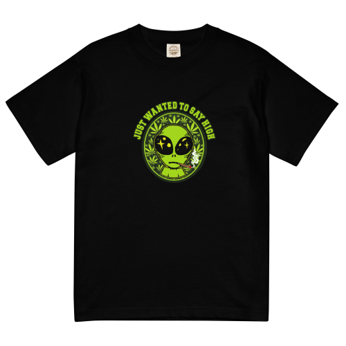 BIG ALIEN 輕質棉質 T Shirt – 黑色