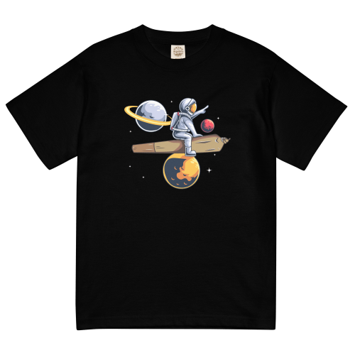 極高太空人 輕質棉質 T Shirt – 黑色