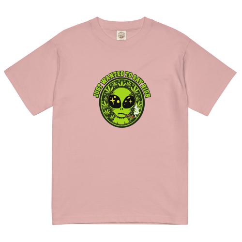 BIG ALIEN 輕質棉質 T Shirt – 粉紅色