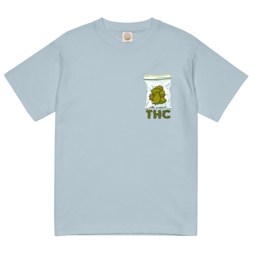 THC 輕質棉質 T Shirt – 淺藍色