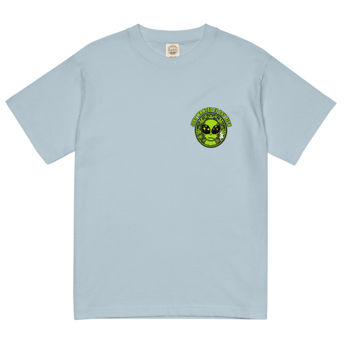 SMALL ALIEN 輕質棉質 T Shirt – 淺藍色