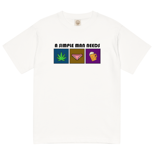 A SIMPLE MEN NEEDS 輕質棉質 T Shirt – 白色