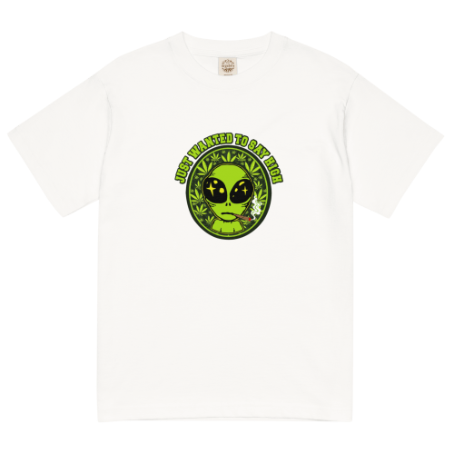 BIG ALIEN 輕質棉質 T Shirt – 白色