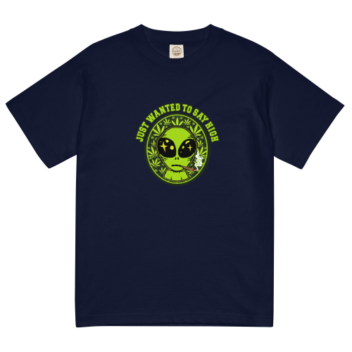 BIG ALIEN 輕質棉質 T Shirt – 深藍色