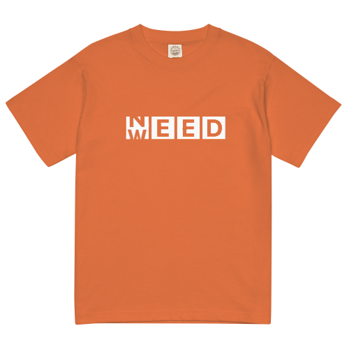 NEED WEED 輕質棉質 T Shirt – 淺橙色