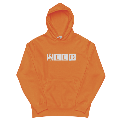 NEED WEED 重磅混紡連帽衫 Hoodie – 橙色