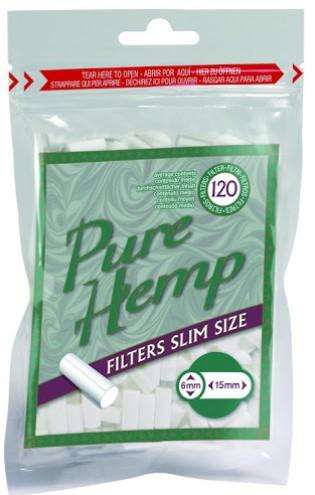 Pure Hemp Filter Slim Size 6mm x 15mm (120pcs)