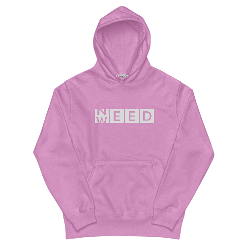 NEED WEED 重磅混紡連帽衫 Hoodie – 杏紫色