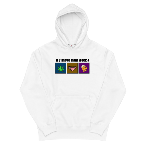 A SIMPLE MAN NEEDS 重磅混紡連帽衫 Hoodie – 白色
