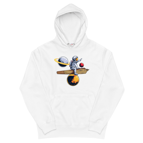 極高太空人 重磅混紡連帽衫 Hoodie – 白色