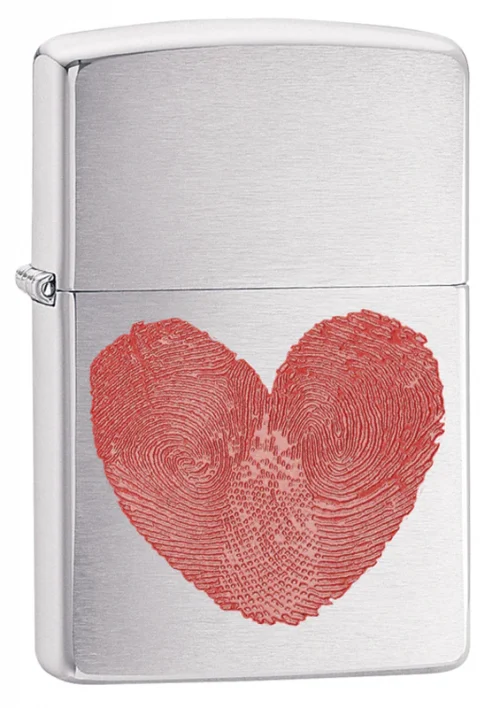 Zippo heart thumbprints