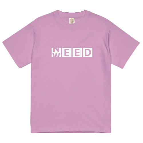 NEED WEED 輕質棉質 T Shirt – 杏紫色