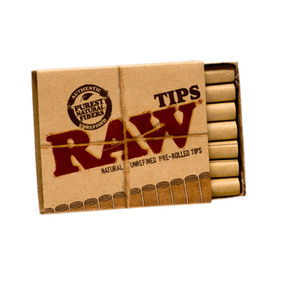 Raw Natural Unrefined Pre-Rolled Filter Tips (21 Per Box)
