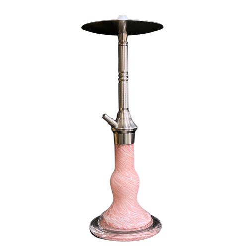56cm 粉紅扭紋水煙壺